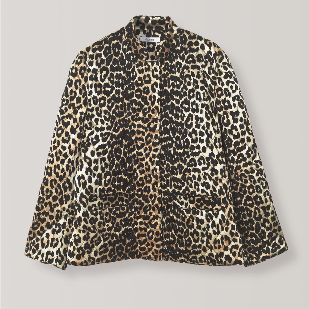 NEW Ganni Satin Quilted Jacket